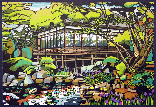 初夏の蓬莱観切り絵