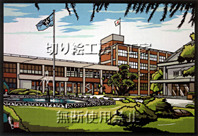 大分県立中津南高等学校切り絵