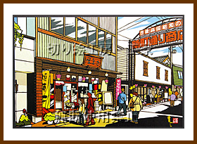 昭和の町商店街4切り絵