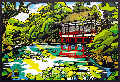 宇佐神宮能楽堂切り絵