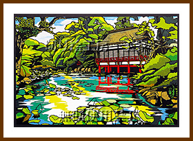 宇佐神宮能楽堂切り絵