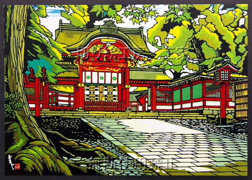 宇佐神宮西大門切り絵