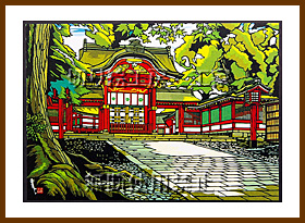 宇佐神宮西大門切り絵