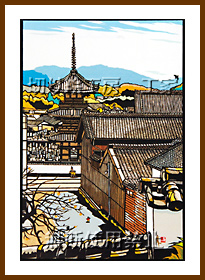 臼杵の秋切り絵