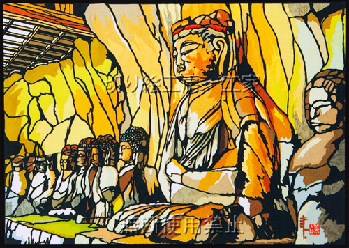 臼杵の石仏切り絵