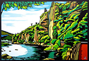 青の洞門全景
