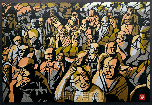 五百羅漢切り絵